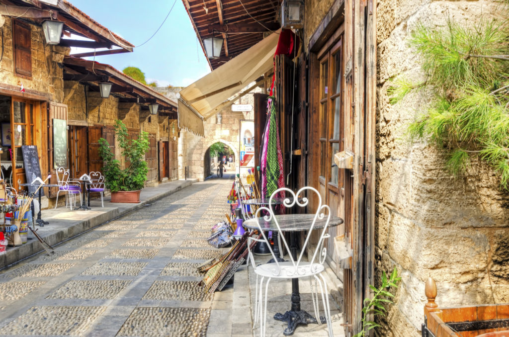 Pedestrian souk, Byblos, Lebanon