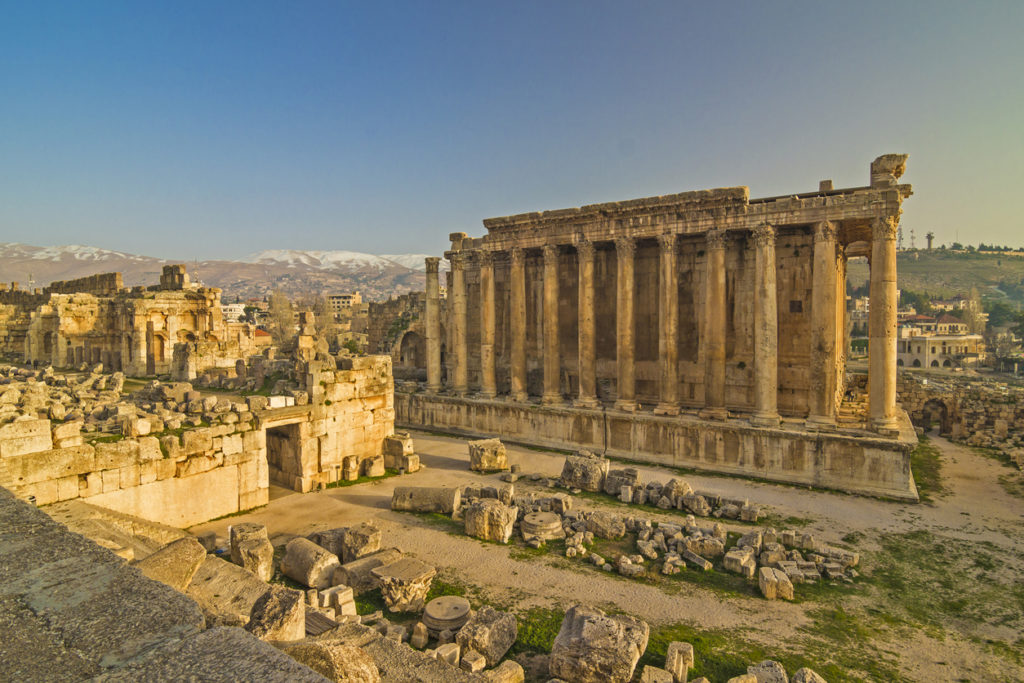 Ruins of Temple of Bacchus in Baalbek