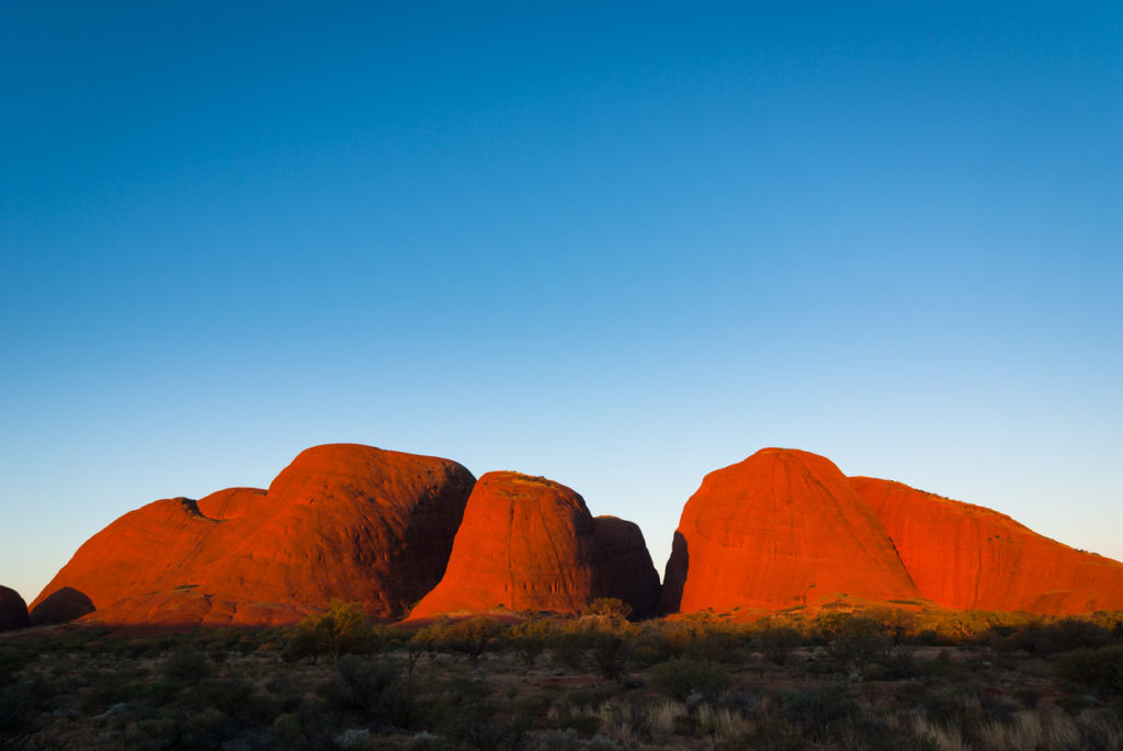 Sunset in Uluru-Kata Tjuta National Park