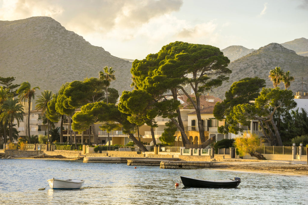 The Pine Walk and Views of the Sea and Town in Puerto Pollensa