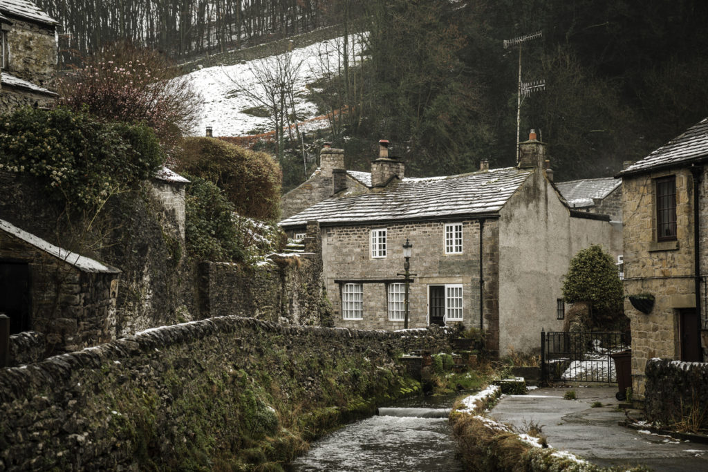 Castleton Hope Valley, an old rural idyllic village, Derbyshire.