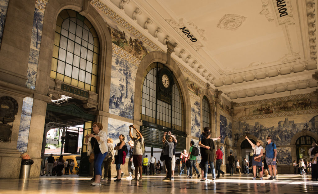 The São Bento Railway Station entrance hall.