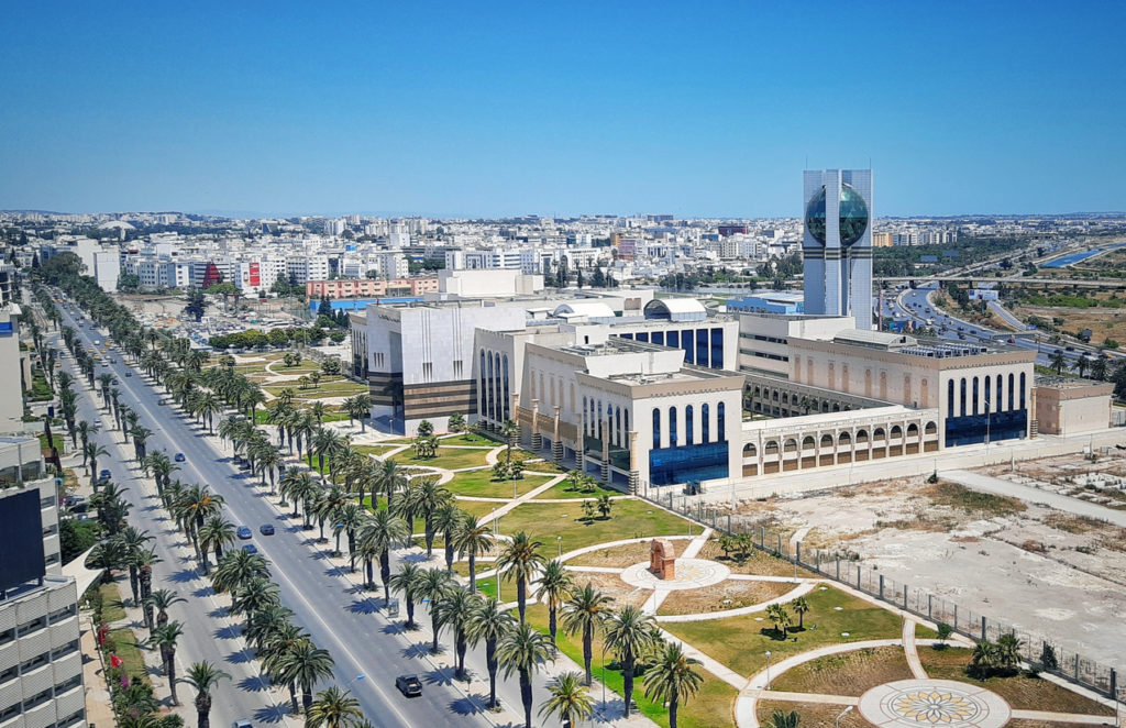 Tunis culture city, Mohamed V street, Tunisia.