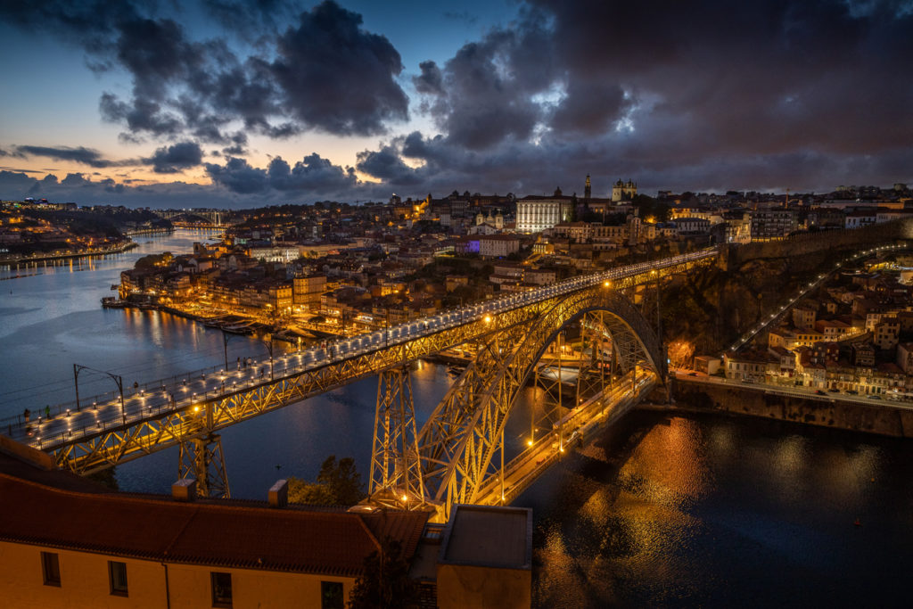 View of The Dom Luís I Bridge, Porto.