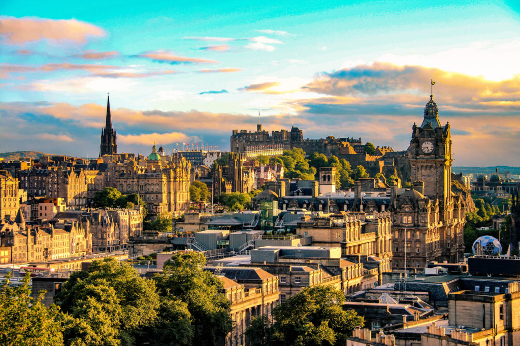 Edinburgh skyline seen from Calton Hill.