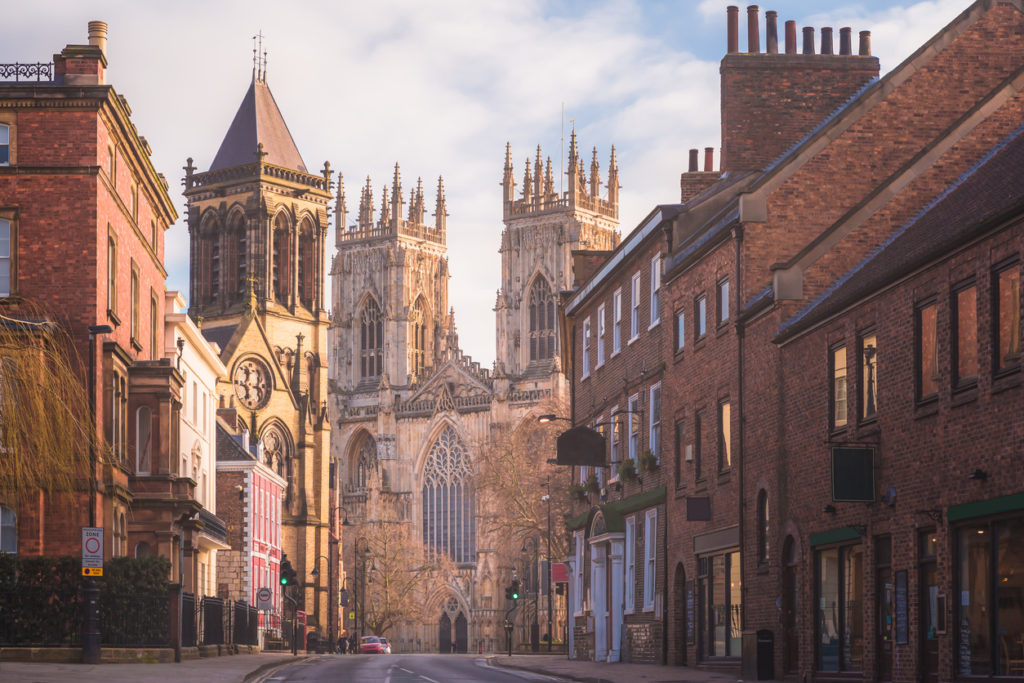 Museum street looking towards York Minster, York.