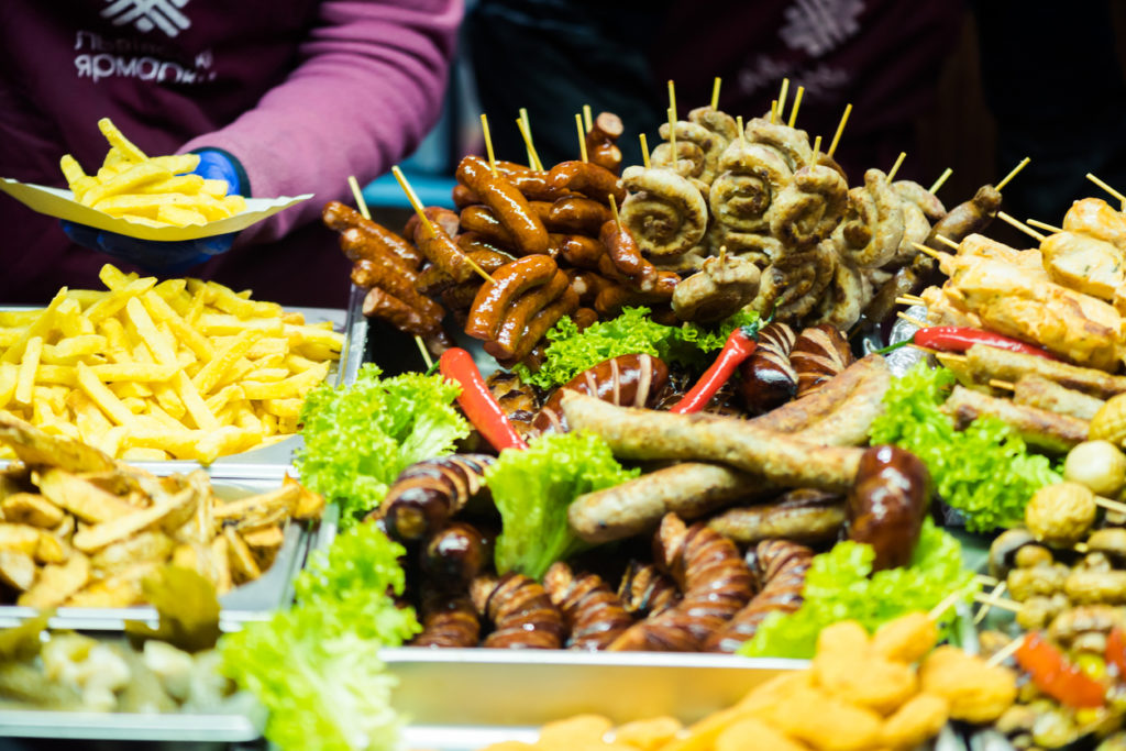 Street food at a Christmas Fair