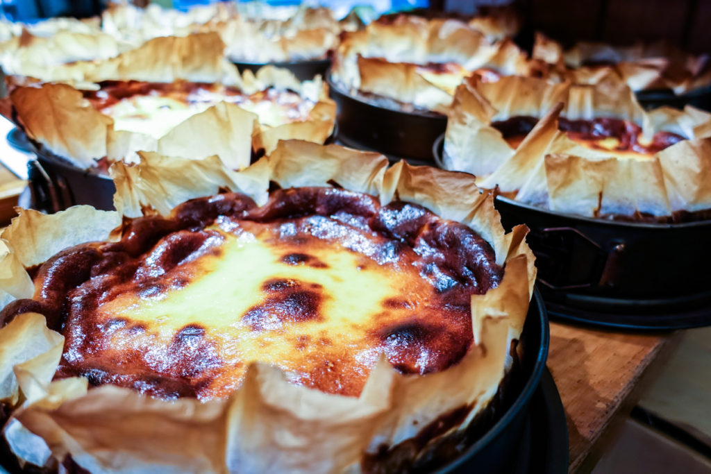 Spanish cheesecake from a restaurant in San Sebastian.