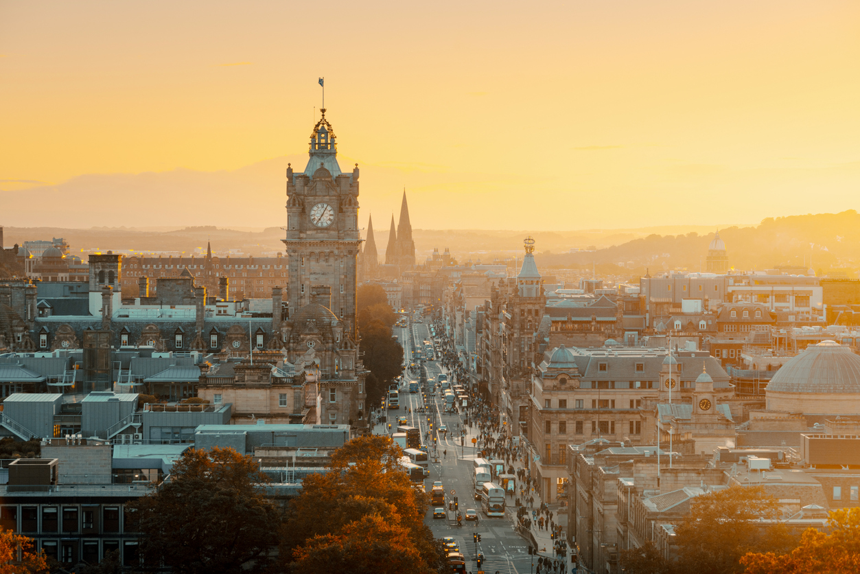 The Edinburgh skyline seen from Carlton Hill