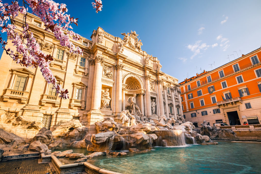 The Trevi Fountain, Rome, Italy.