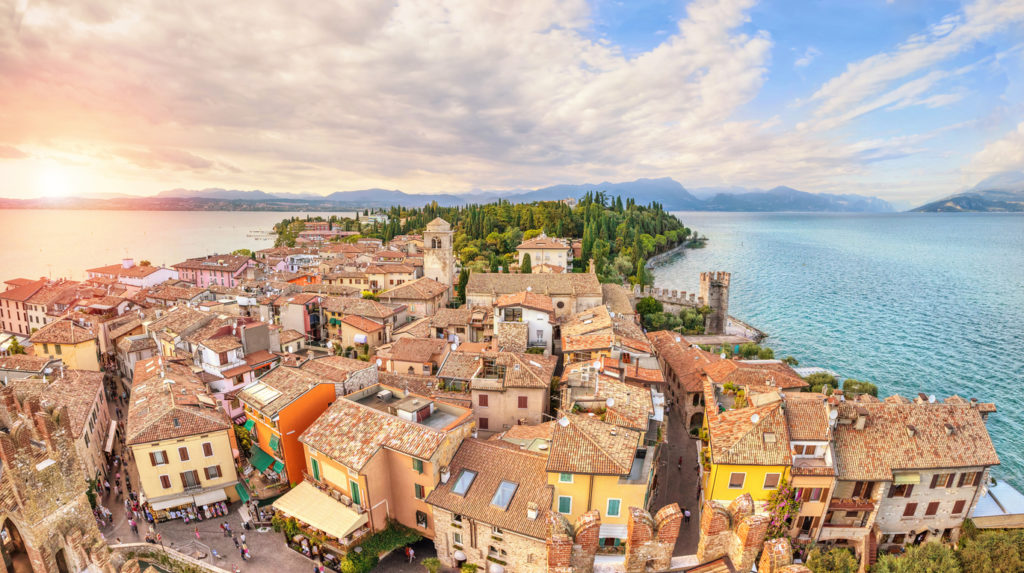 Aerial view of Sirmione