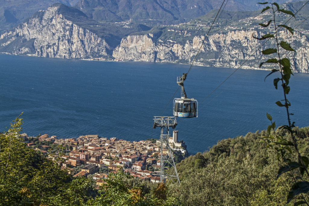 The cableway from Malcesine to Monte Baldo.