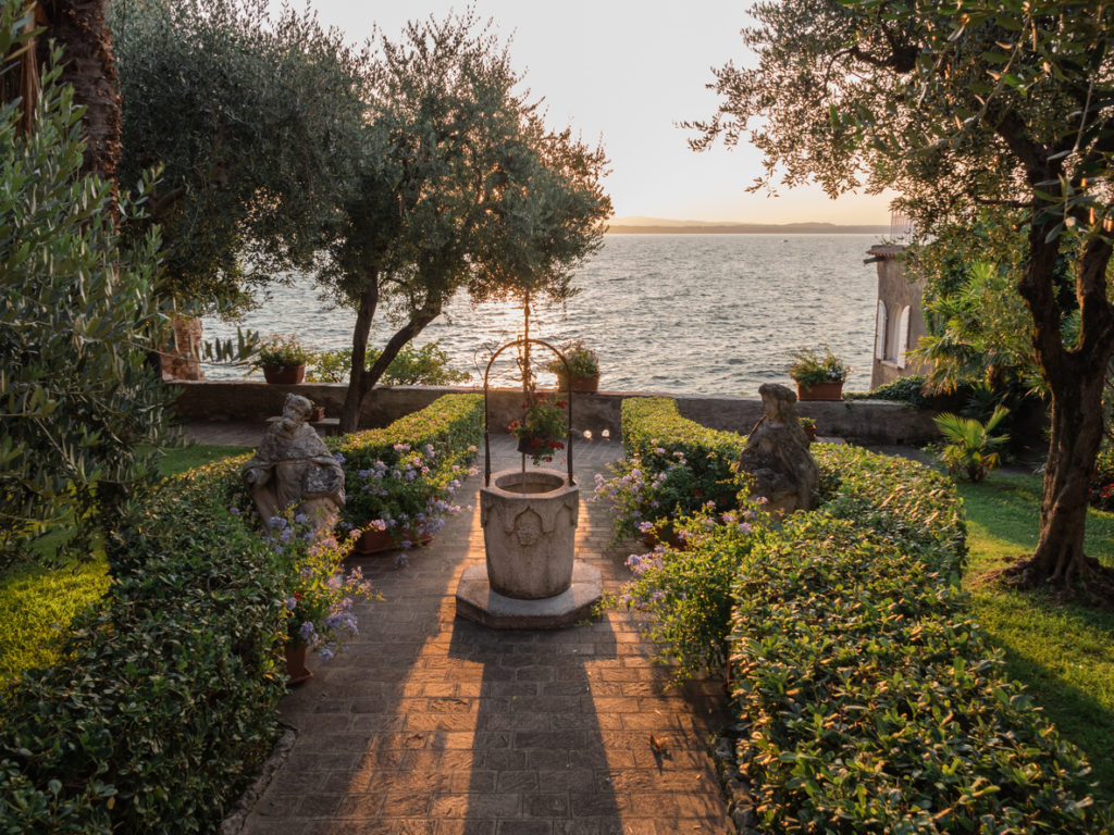 The old well in the gardens of Santa Maria Maggiore Church, Sirmione