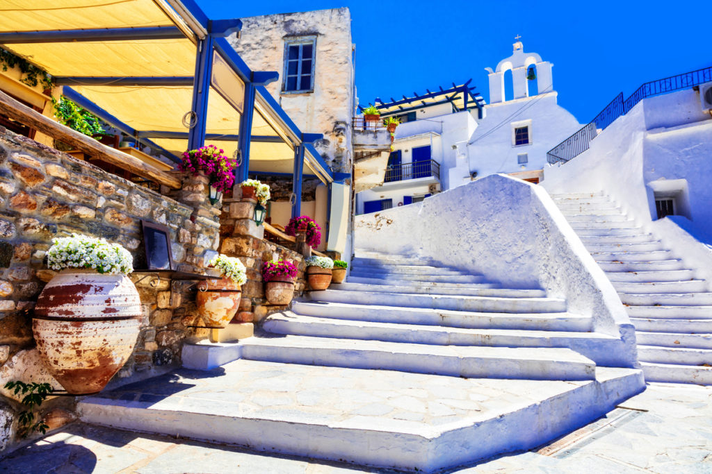 Charming streets of Naxos Island, Greece