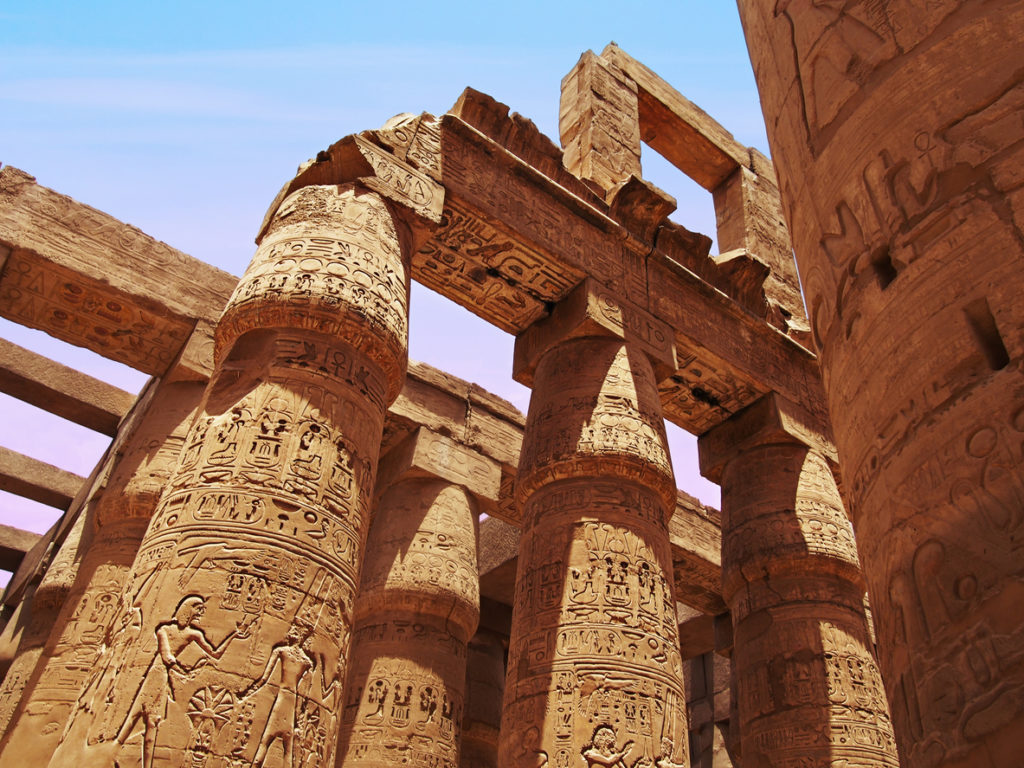 Columned hall in Karnak temple
