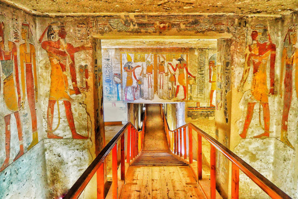 One of the tombs at Th Valley of the Kings