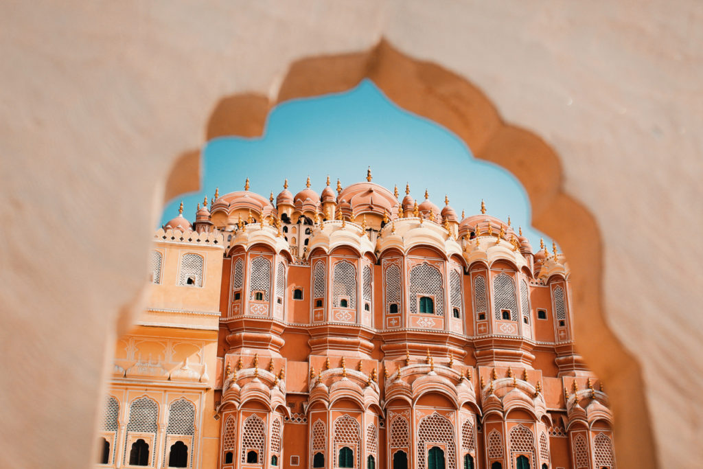 inside the Hawa Mahal, Jaipur.