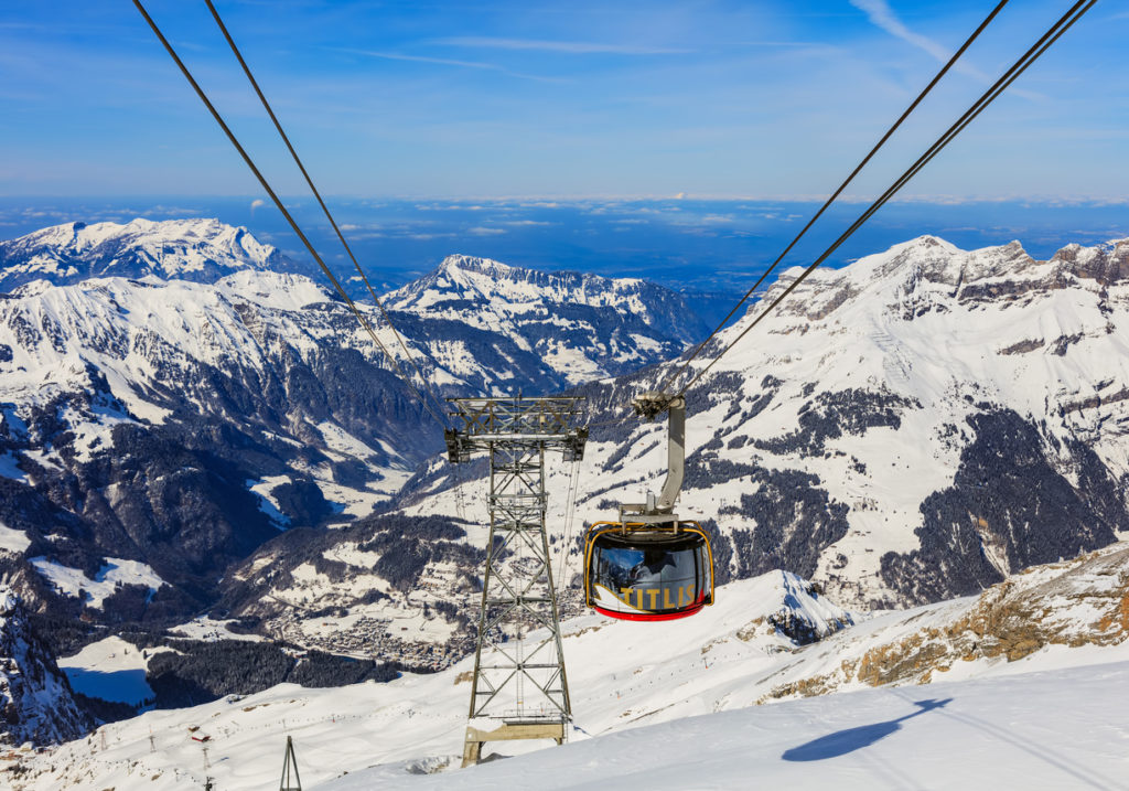 Cable car over Mt. Titlis