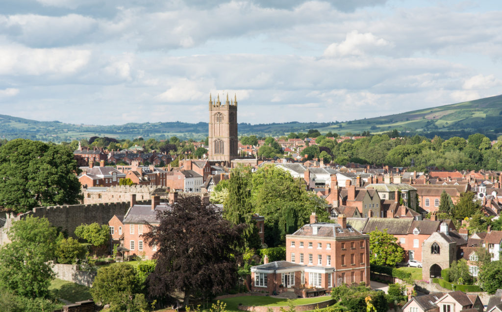 A view over the town of Ludlow