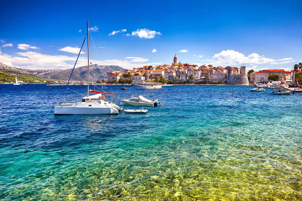 Crystal clear waters off the coast of Korcula