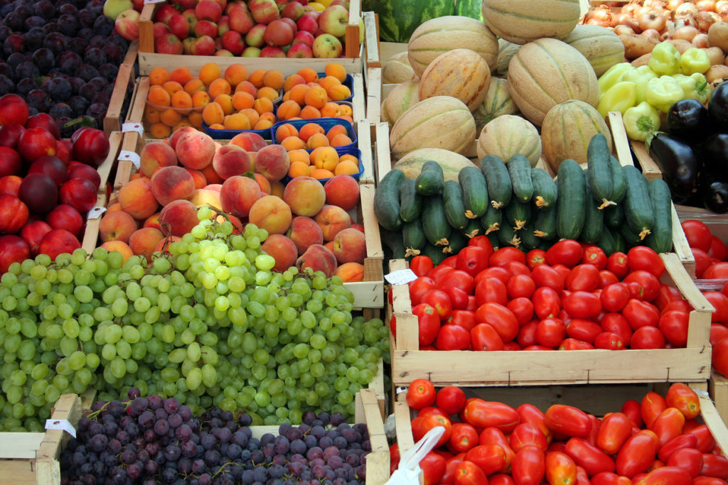 Fresh fruit and veg at a Korcula market
