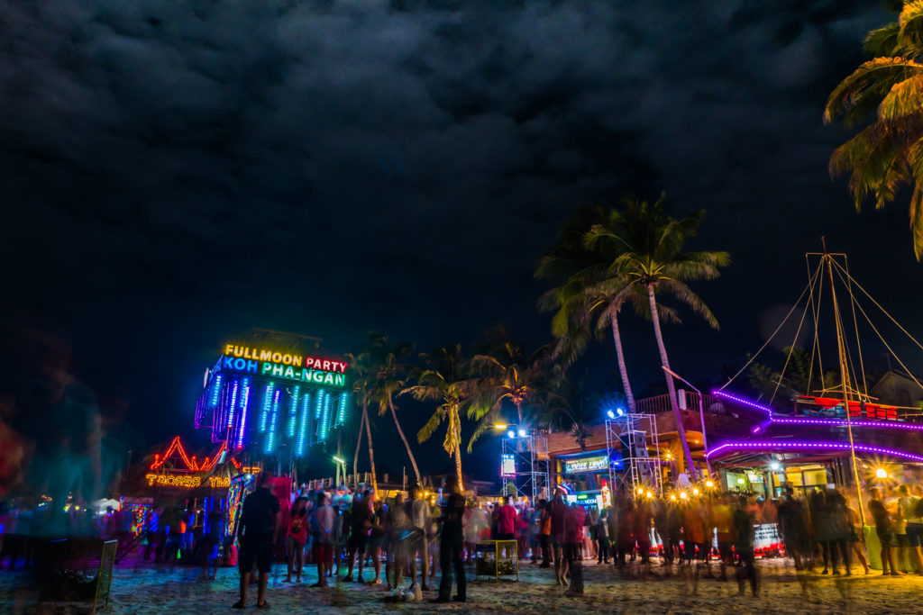 Full moon party at Koh Phangan