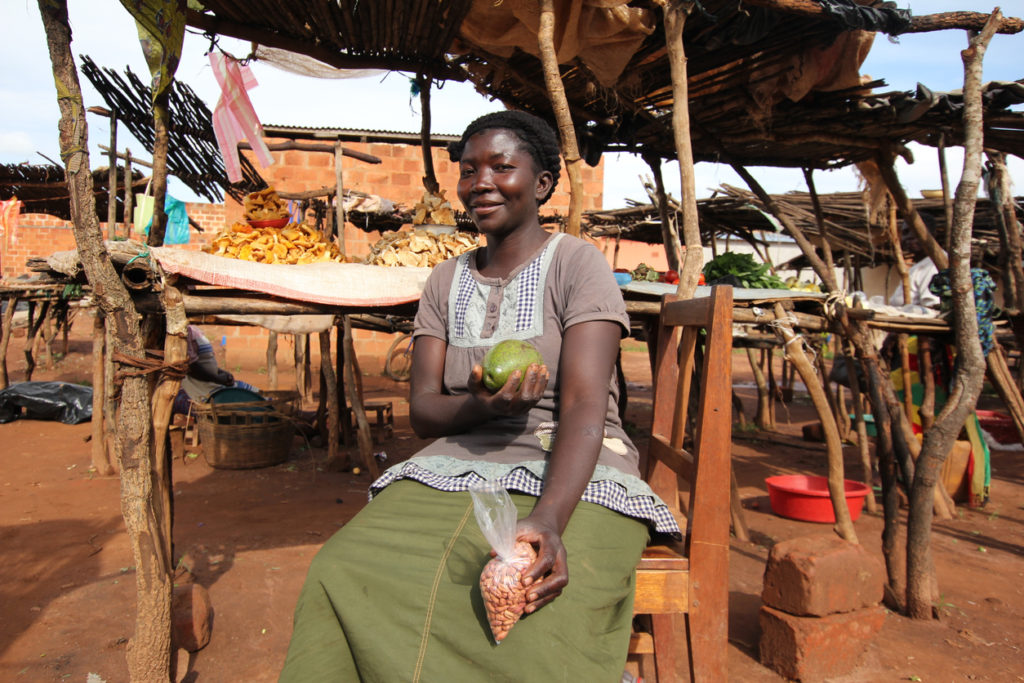 Lady in Mwinilunga at her Market Stall