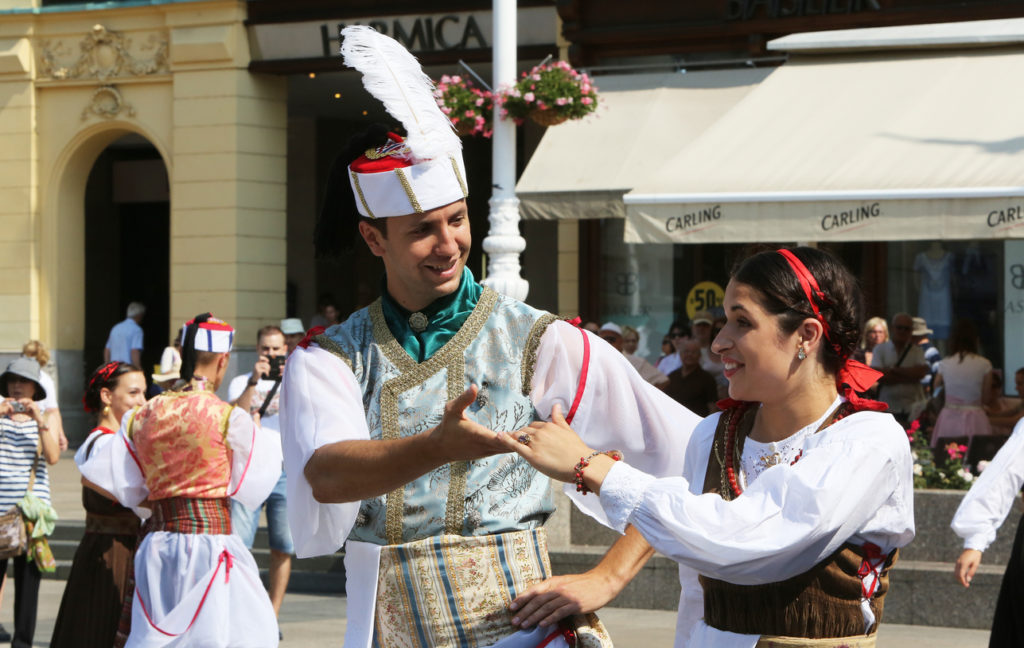 Members of the fold group Kumpanjija from Blato, Korcula, Croatia