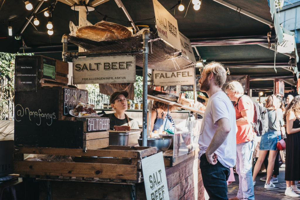 Street food in Borough Market