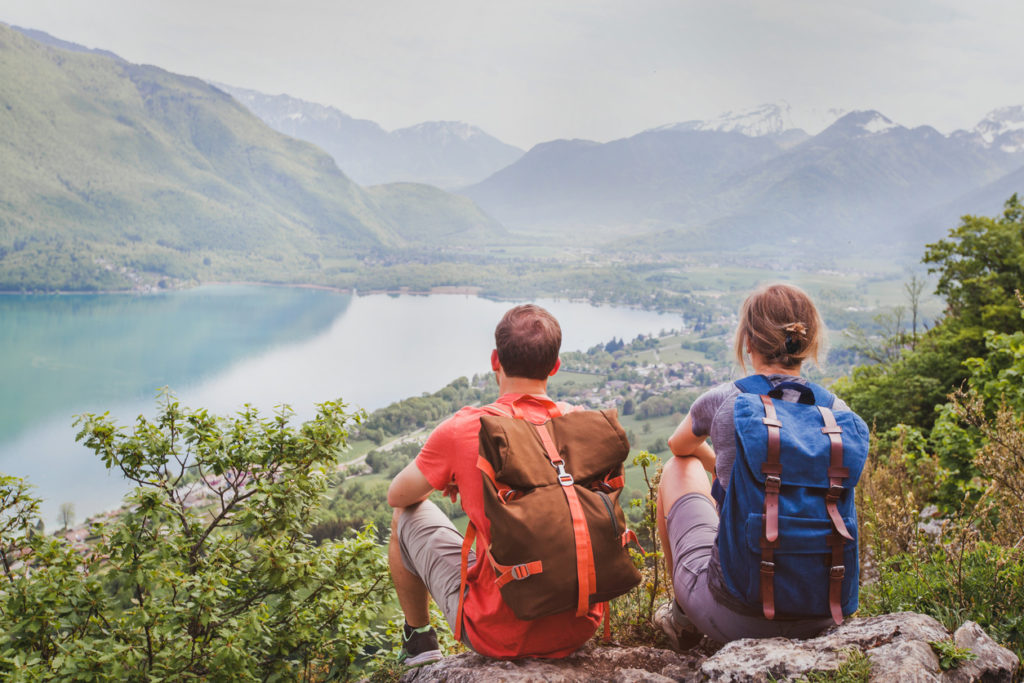 Summer hiking in the alps