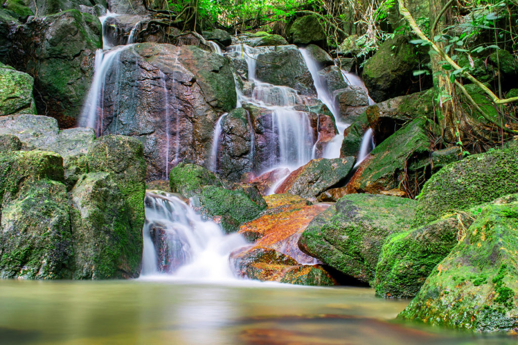 Waterfall in the Koh Samui jungle