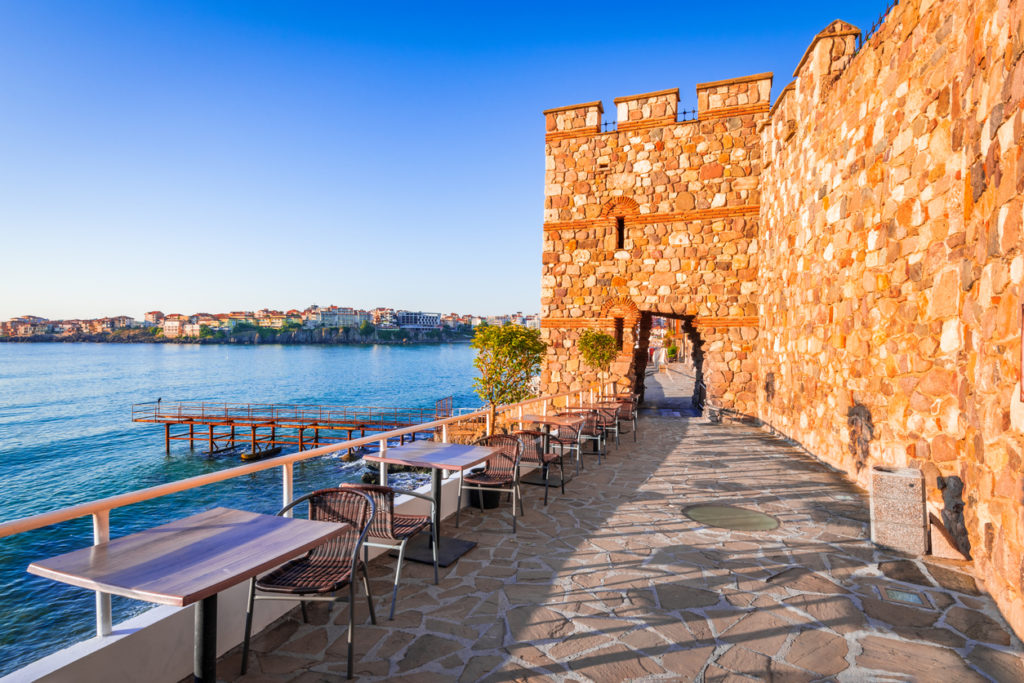 The ancient walls of Sozopol, Bulgaria