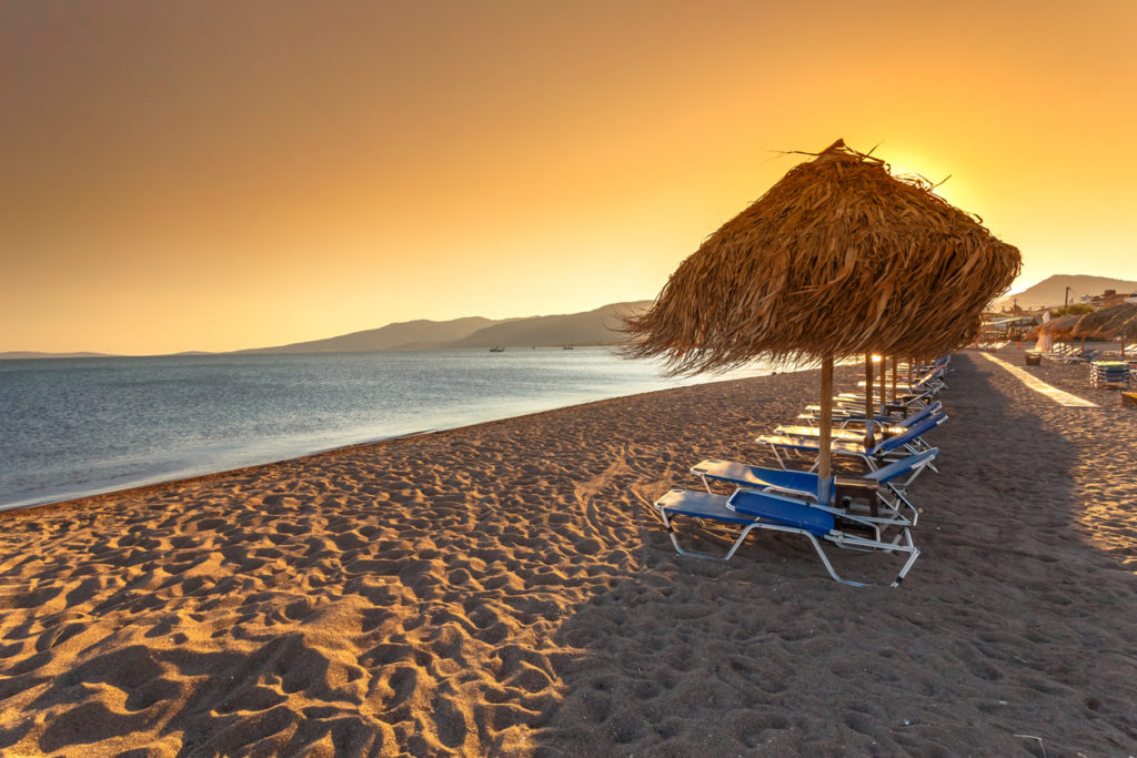 The beach at Kalloni fish village