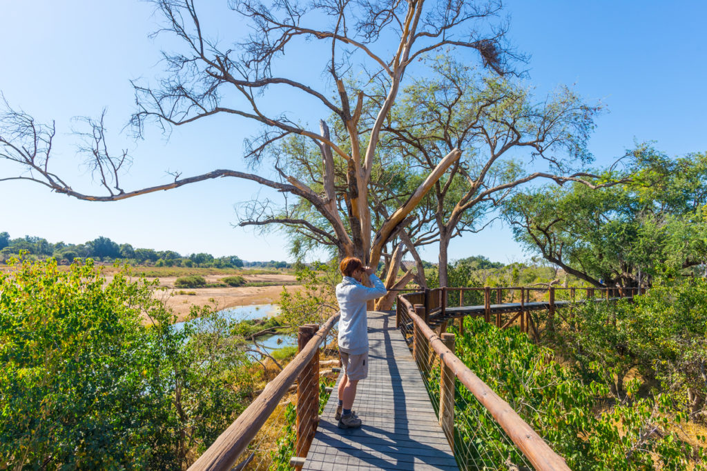 Tourist looking out over the Olifants river from a viewpoint