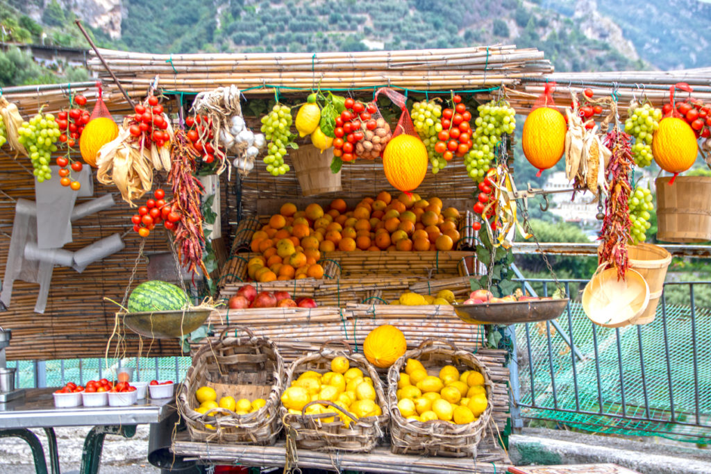 local fruits and vegetables on the Amalfi Coast