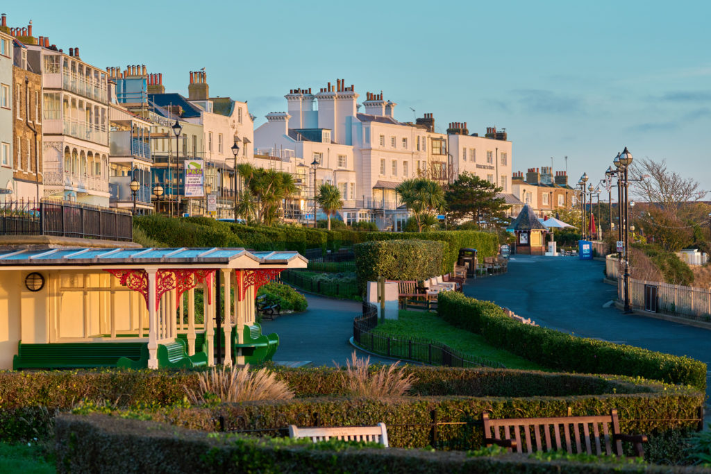 Beautiful Victoria Gardens in the cliff top of Broadstairs