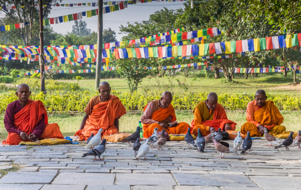 Monks in Lumbini