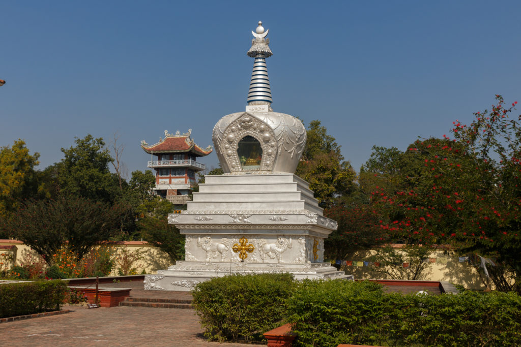 Stupa at Geoden International Monastery Austria Temple in Lumbini