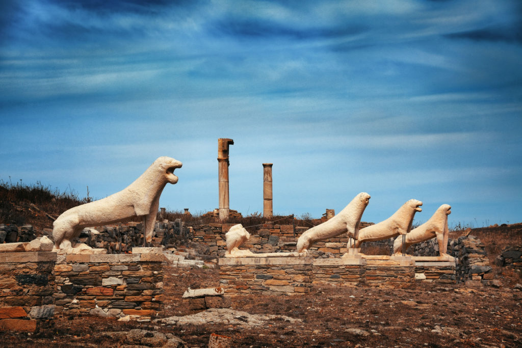 Terrace of the Lions in Delos Island