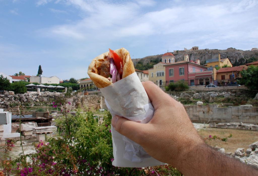 Traditional Greek street food
