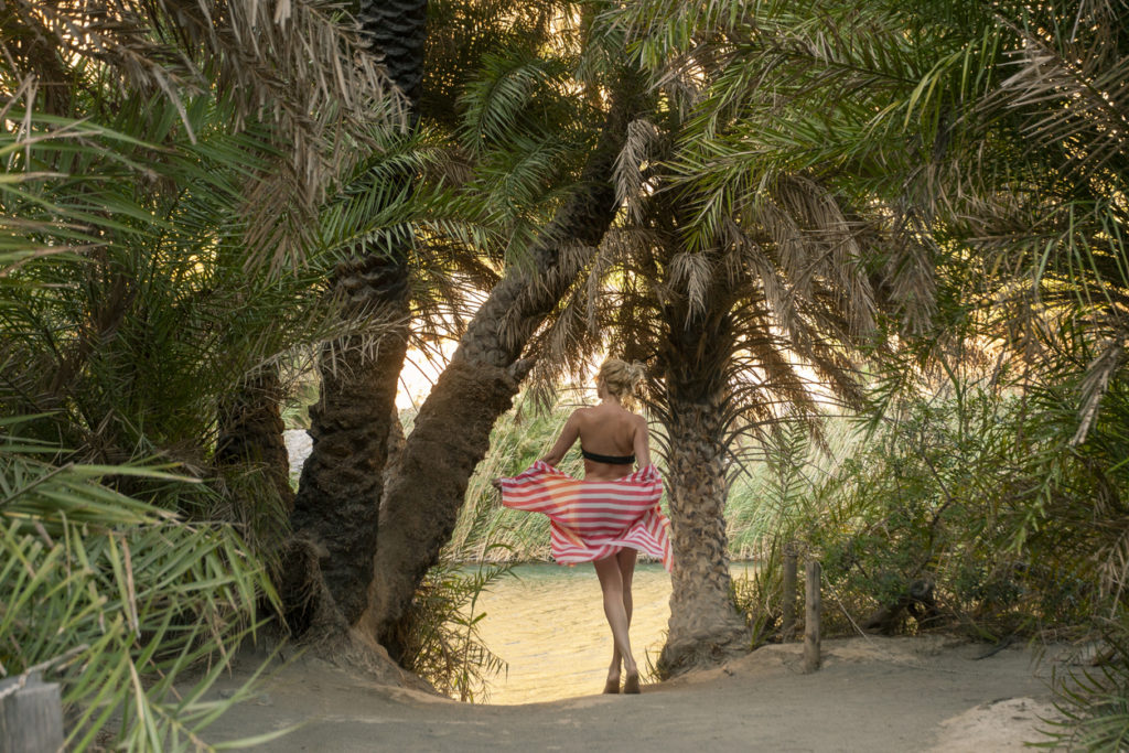 Lady at Preveli beach