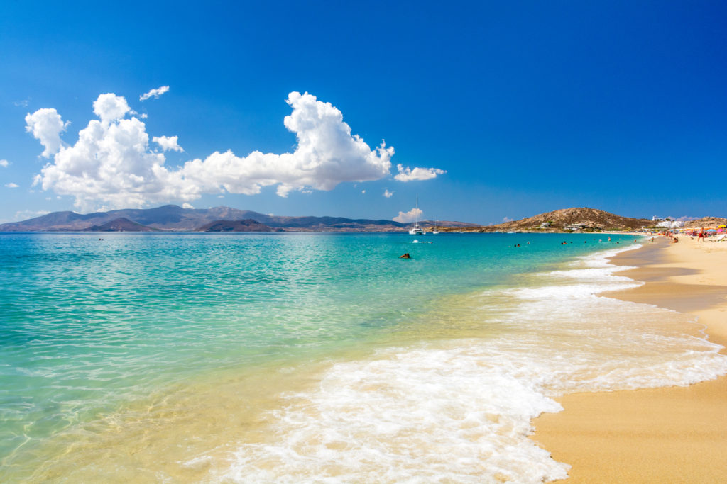 One of the many beaches on Naxos Island