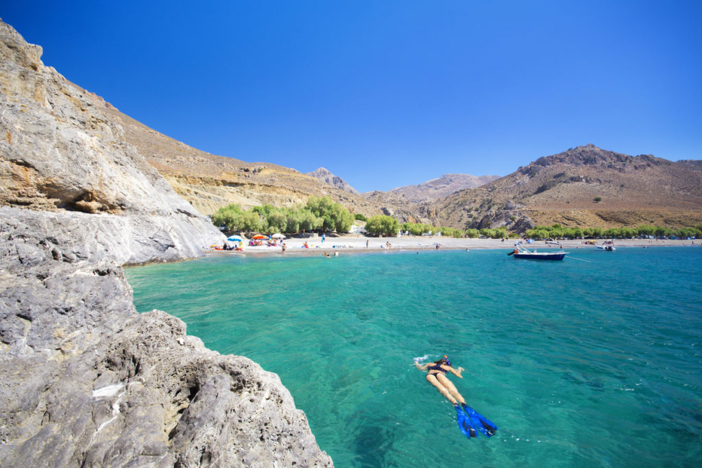 Snorkeling off the coast of Crete