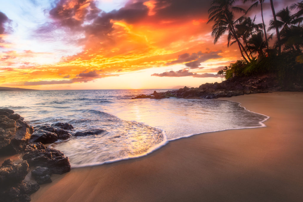 Sunset on the beach