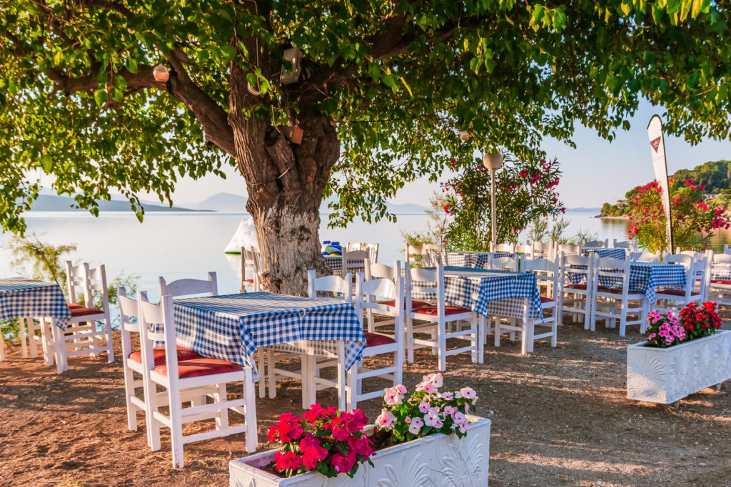 A seaside taverna in Lefkada