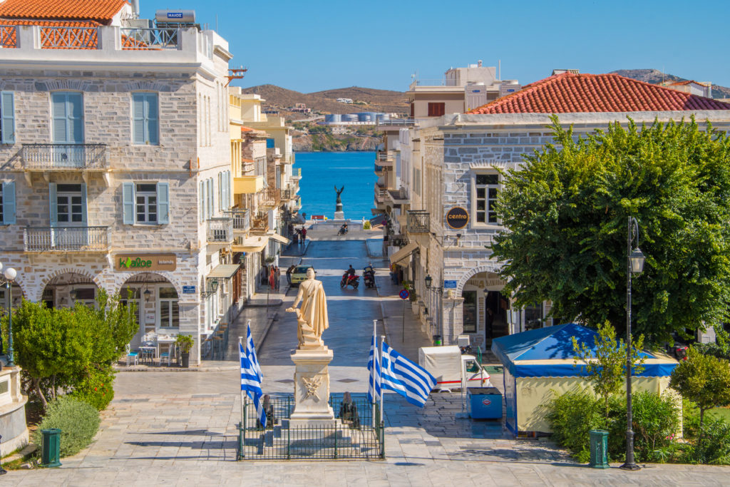 Central square of Syros Island