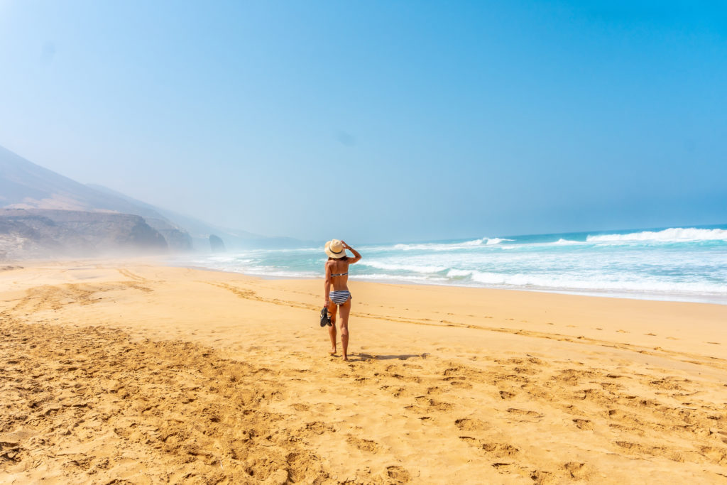 Cofete beach of the Jandia natural park