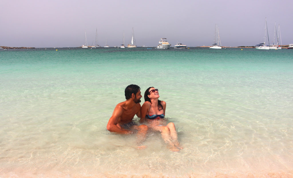 Enjoying Espalmador beach, Formentera