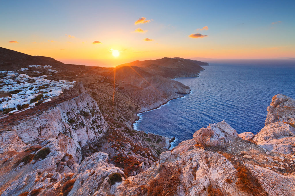 Folegrandos Island at Sunset