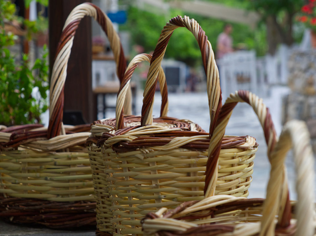 Handmade baskets, Tinos